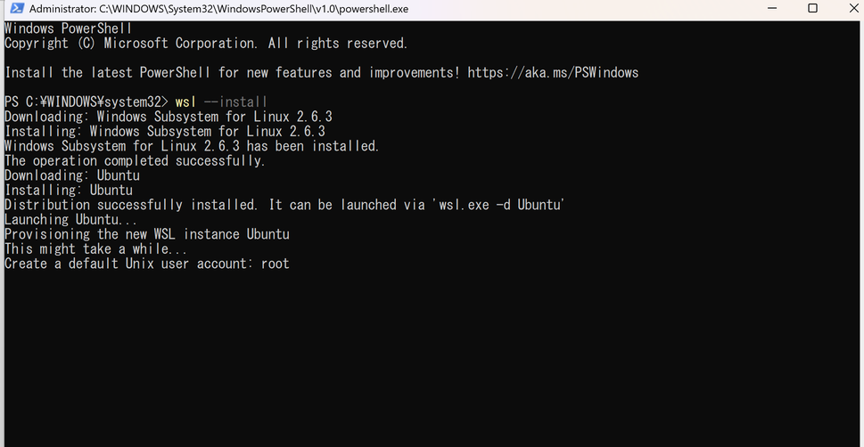 Downloading and installing WSL and Ubuntu