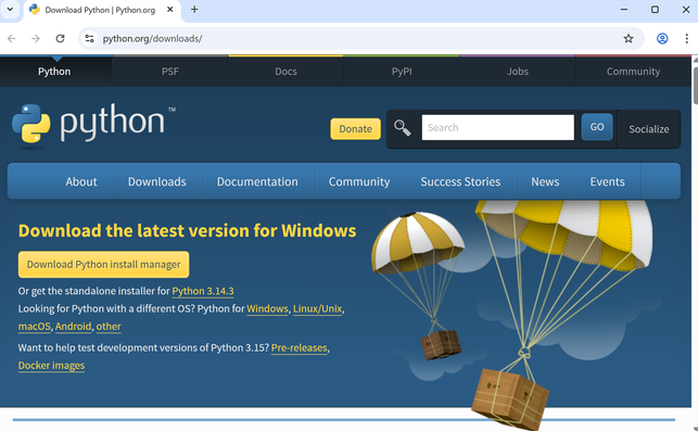 python.org ダウンロードページ